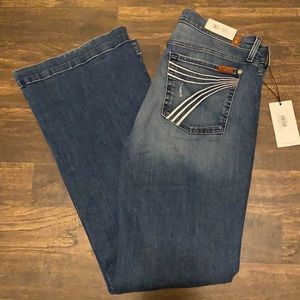7 For All Mankind - Dojo Lake Blue with White Stitch